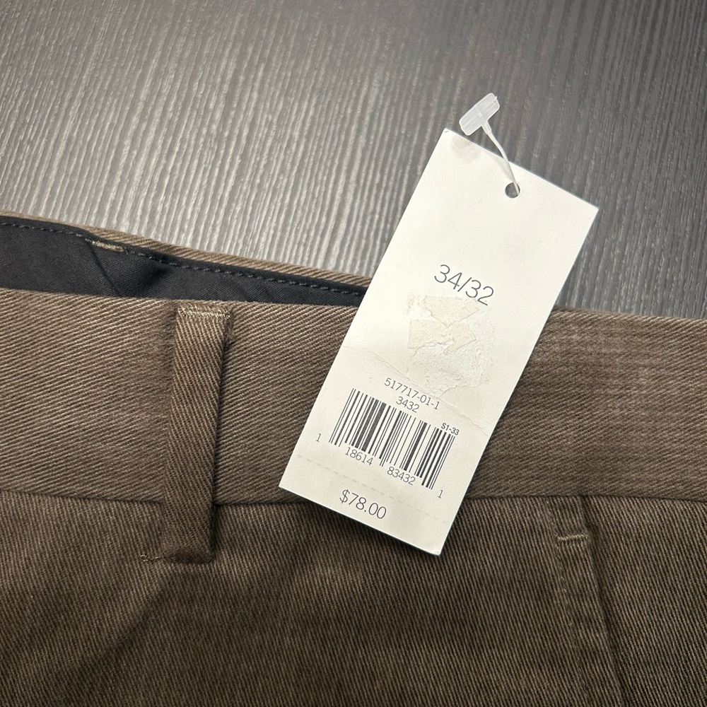 NWT Banana Republic Dark Brown Men’s Trousers, Size 34W 32L (M01)